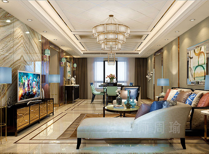 亚洲网码世纪江尚三室两厅168平装修设计效果欣赏